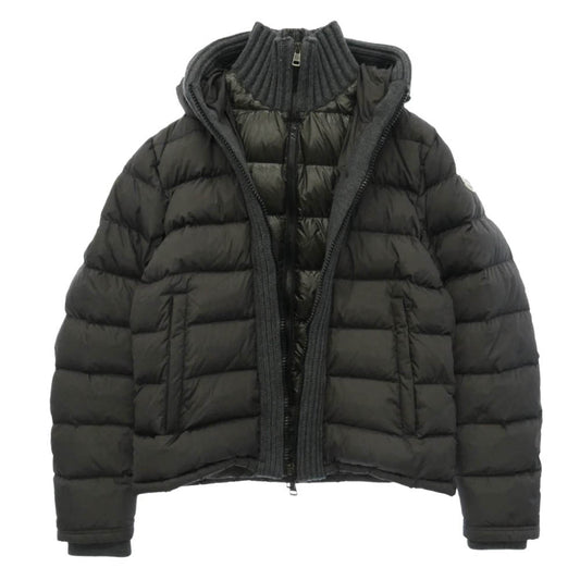 MONCLER モンクレール 320914131105 モンクレールジャパンタグ CANUT カヌート ウール切替 ダウンジャケット チャコール系 2【中古】