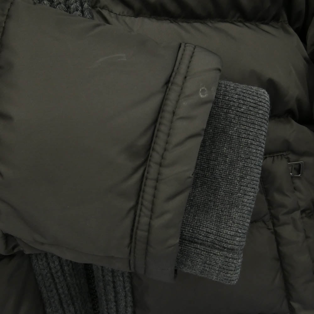 MONCLER モンクレール 320914131105 モンクレールジャパンタグ CANUT カヌート ウール切替 ダウンジャケット チャコール系 2【中古】