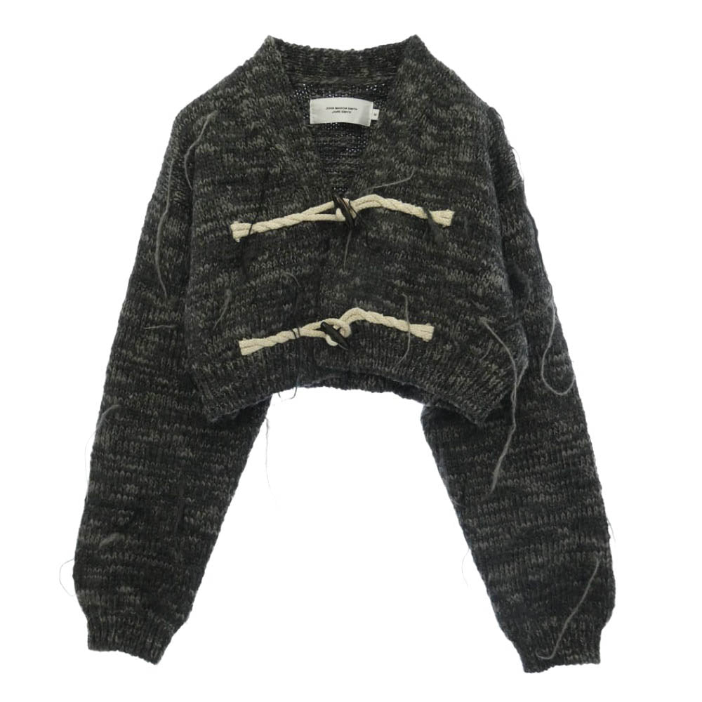 ジョンメイソンスミス 24AW 24WKN-637L トグルボタン ローゲージ ショート 丈 ニット セーター カーディガン グレー系 38【中古】