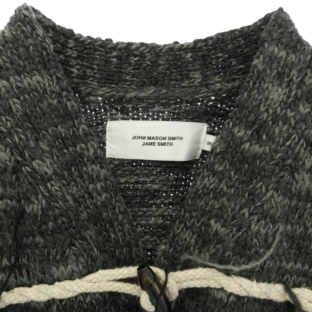 ジョンメイソンスミス 24AW 24WKN-637L トグルボタン ローゲージ ショート 丈 ニット セーター カーディガン グレー系 38【中古】