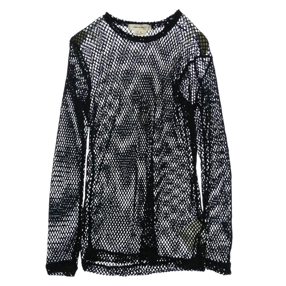 COMME des GARCONS コムデギャルソン 19AW GD-T025 メッシュ ナイロン 長袖 カットソー ブラック系 M【中古】