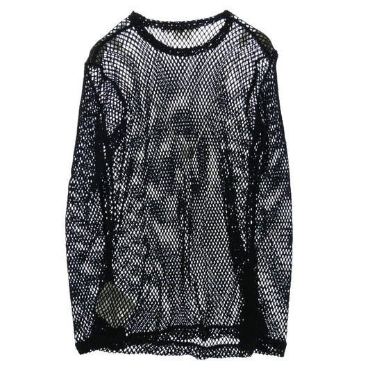 COMME des GARCONS コムデギャルソン 19AW GD-T025 メッシュ ナイロン 長袖 カットソー ブラック系 M【中古】