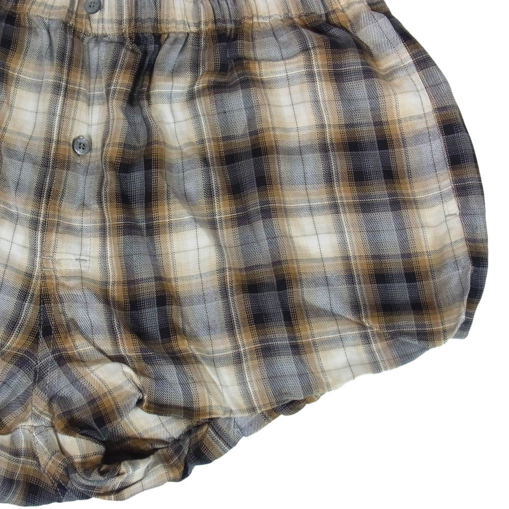 ACNE STUDIOS アクネストゥディオズ FN-WN-SHOR000133 Pebby Check Mini Shorts チェック ミニ ショート パンツ ボトムスイン ショーツ ライトブラウン系 34【中古】