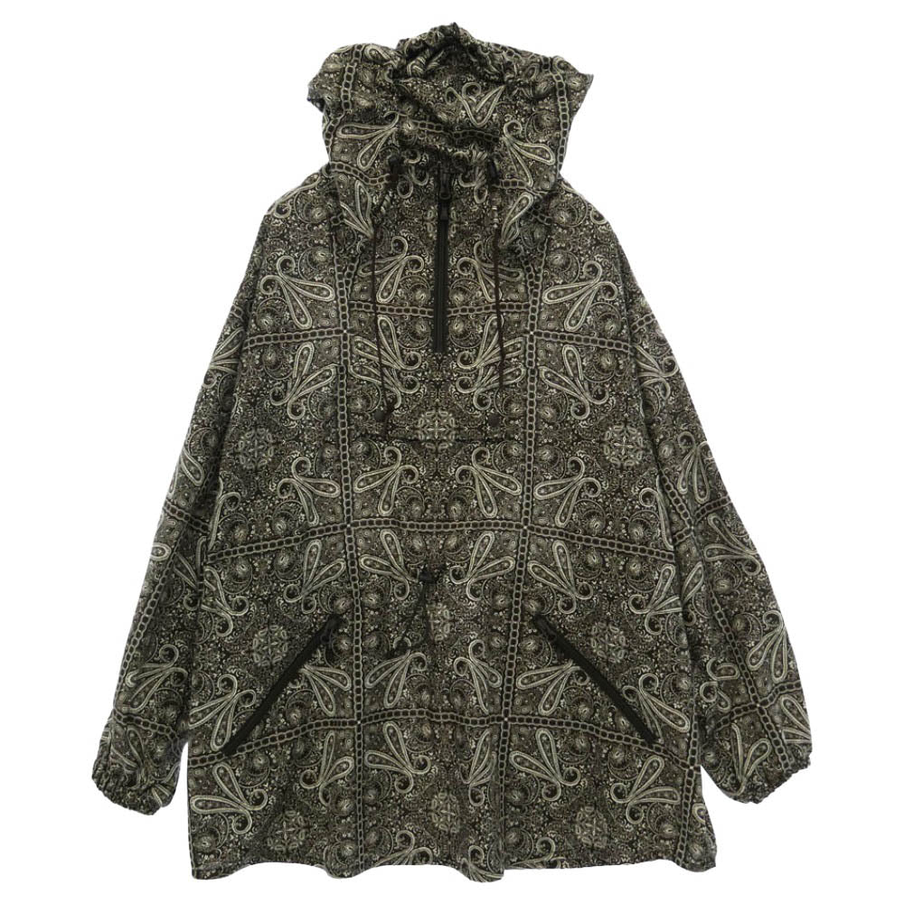 DAIWA PIER39 ダイワピア BJ-39024L TECH MARINE ANORAK PARKA PAISLEY ペイズリー柄 シャツ アノラック パーカー ダークブラウン系 M【中古】