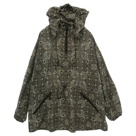 DAIWA PIER39 ダイワピア BJ-39024L TECH MARINE ANORAK PARKA PAISLEY ペイズリー柄 シャツ アノラック パーカー ダークブラウン系 M【中古】
