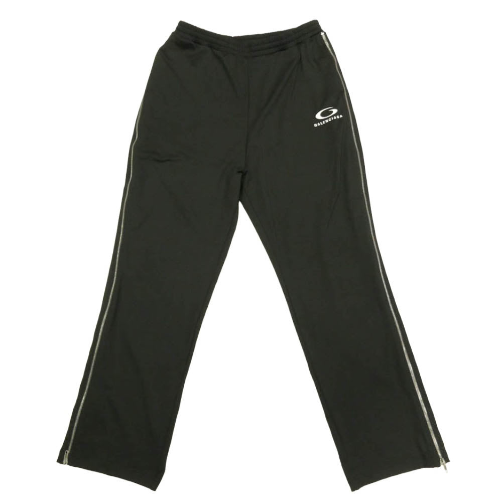 BALENCIAGA バレンシアガ 25SS 837515 Zipped Loop Sports Icon Sporty サイド ジップ スポーツ アイコン トラック ジャージ パンツ ブラック系 M【中古】