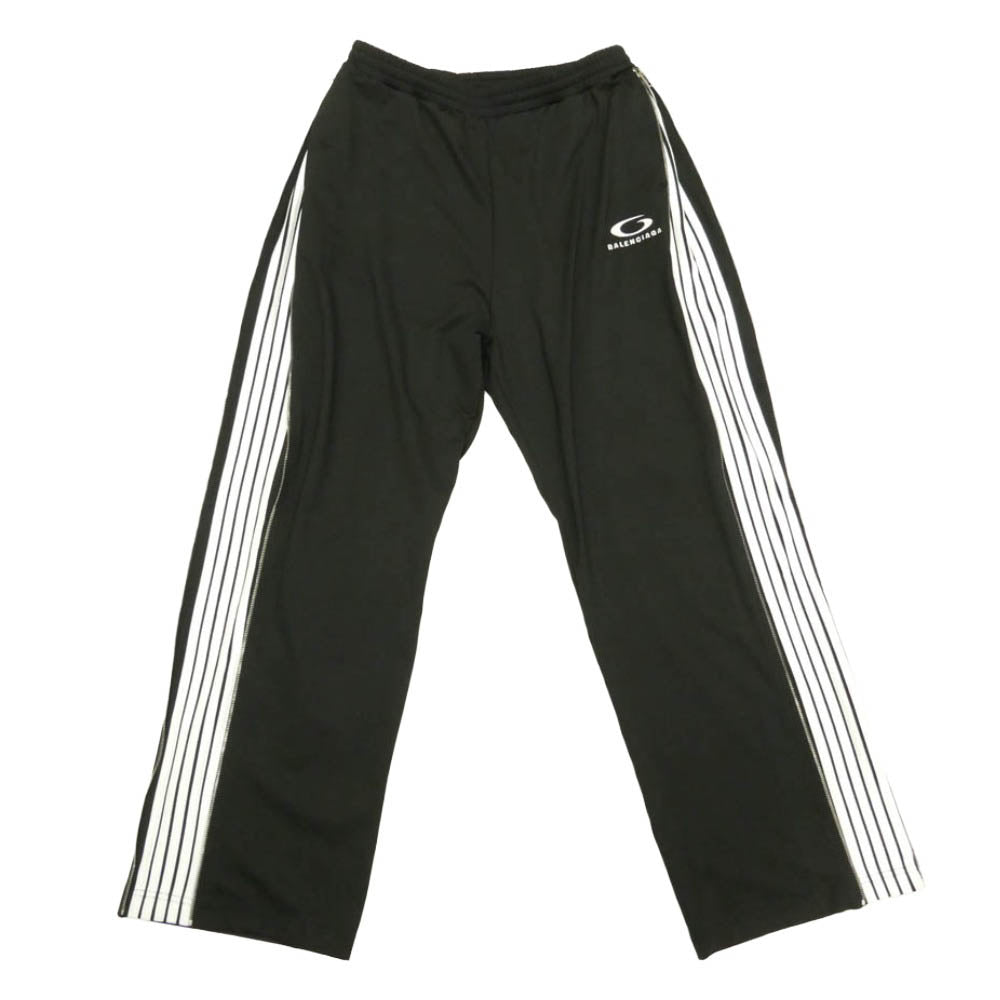 BALENCIAGA バレンシアガ 25SS 837515 Zipped Loop Sports Icon Sporty サイド ジップ スポーツ アイコン トラック ジャージ パンツ ブラック系 M【中古】