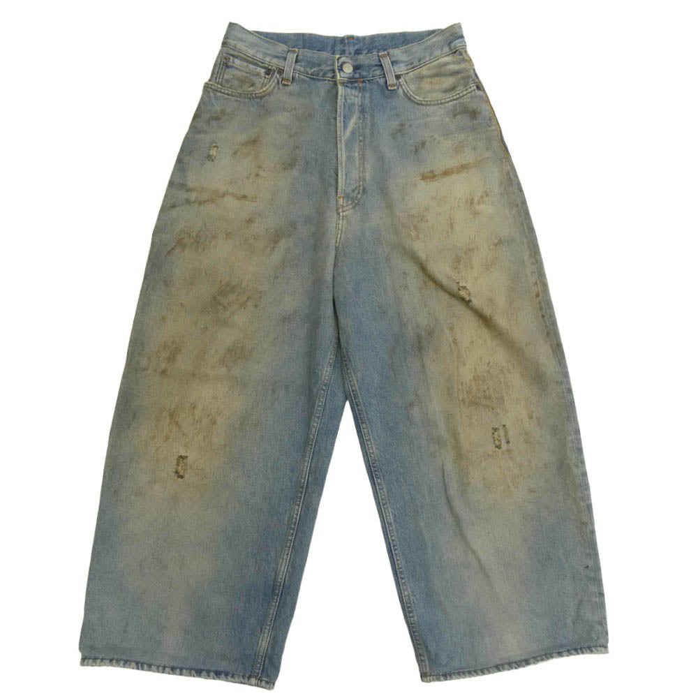 ACNE STUDIOS アクネストゥディオズ 23AW FN-UX-5PKT000078 Super Baggy Fit Jean 2023 ヴィンテージ加工 スーパーバギーフィットジーンズ ワイドシルエットデニムパンツ ライトブルー系 28【中古】