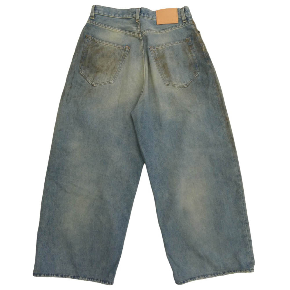 ACNE STUDIOS アクネストゥディオズ 23AW FN-UX-5PKT000078 Super Baggy Fit Jean 2023 ヴィンテージ加工 スーパーバギーフィットジーンズ ワイドシルエットデニムパンツ ライトブルー系 28【中古】