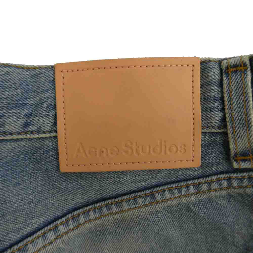 ACNE STUDIOS アクネストゥディオズ 23AW FN-UX-5PKT000078 Super Baggy Fit Jean 2023 ヴィンテージ加工 スーパーバギーフィットジーンズ ワイドシルエットデニムパンツ ライトブルー系 28【中古】
