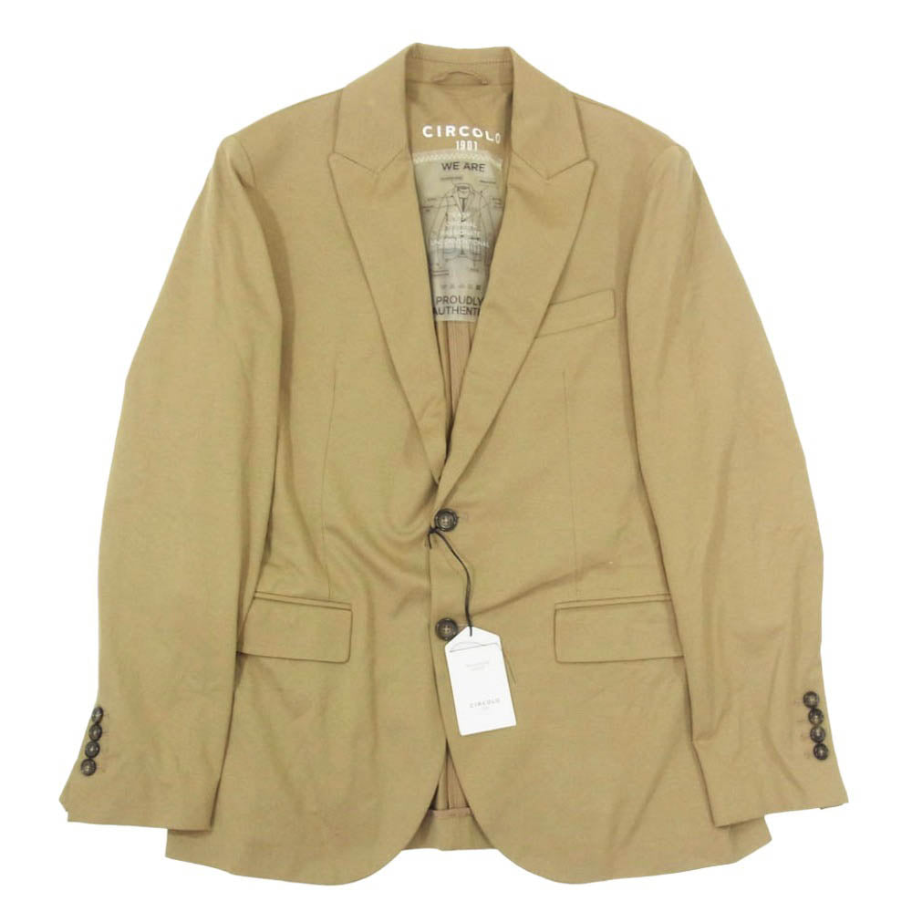 CIRCOLO1901 チルコロ1901 CN4242 コットン ジャージー ジャケット カーキ系 48【中古】