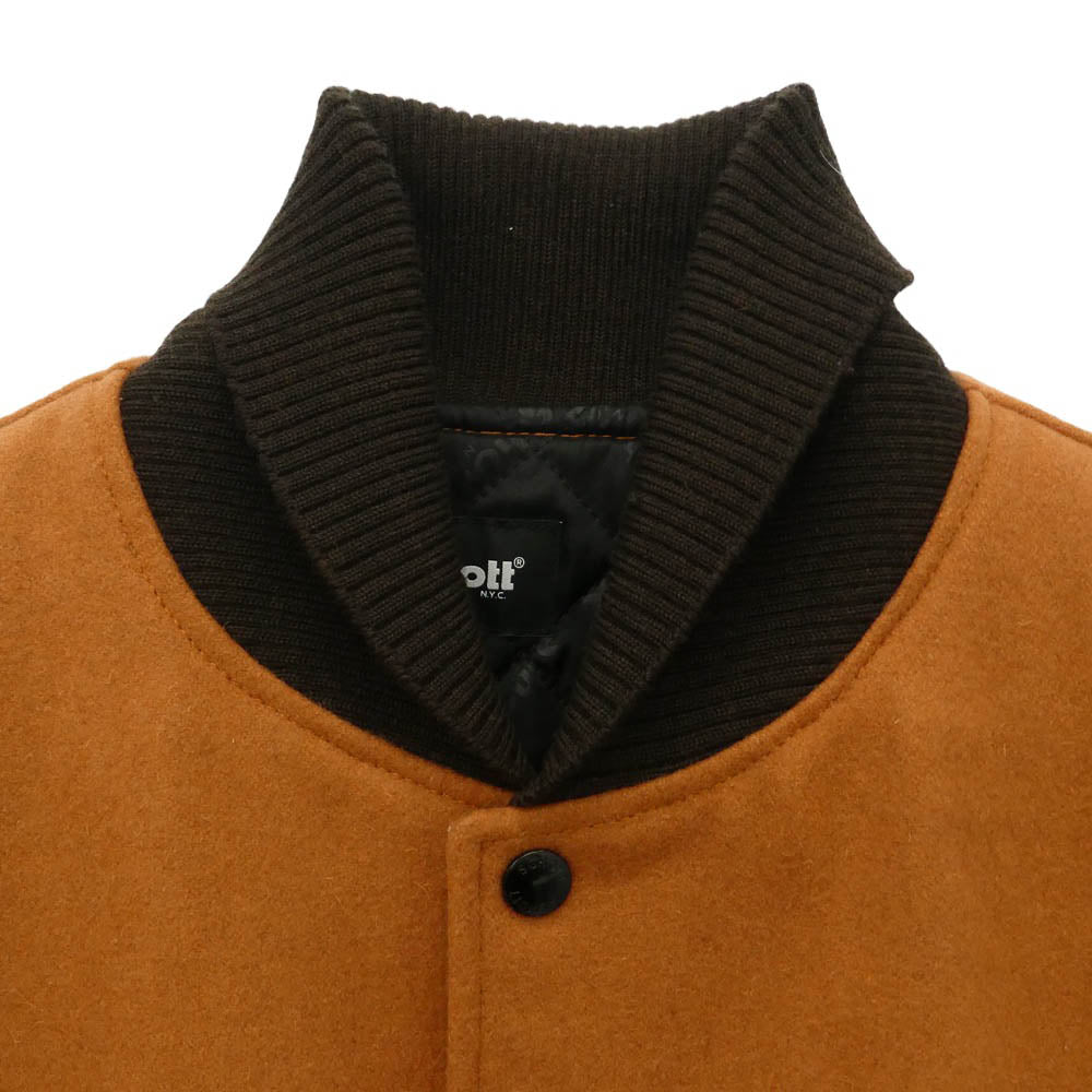 schott ショット SKOOKUM スクーカム 782-3252016 × SKOOKUM STUDIUM JACKET スクーカム スタジャン ジャケット オレンジ系 L【中古】