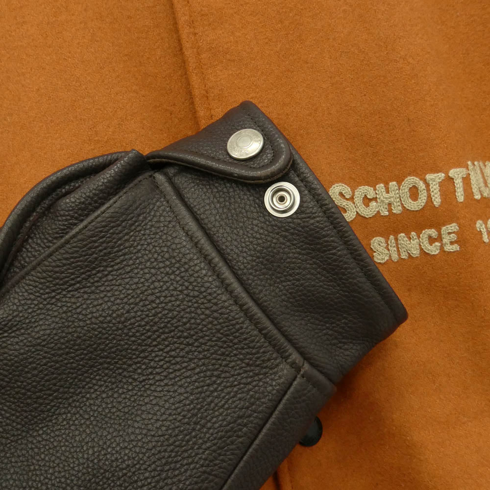 schott ショット SKOOKUM スクーカム 782-3252016 × SKOOKUM STUDIUM JACKET スクーカム スタジャン ジャケット オレンジ系 L【中古】