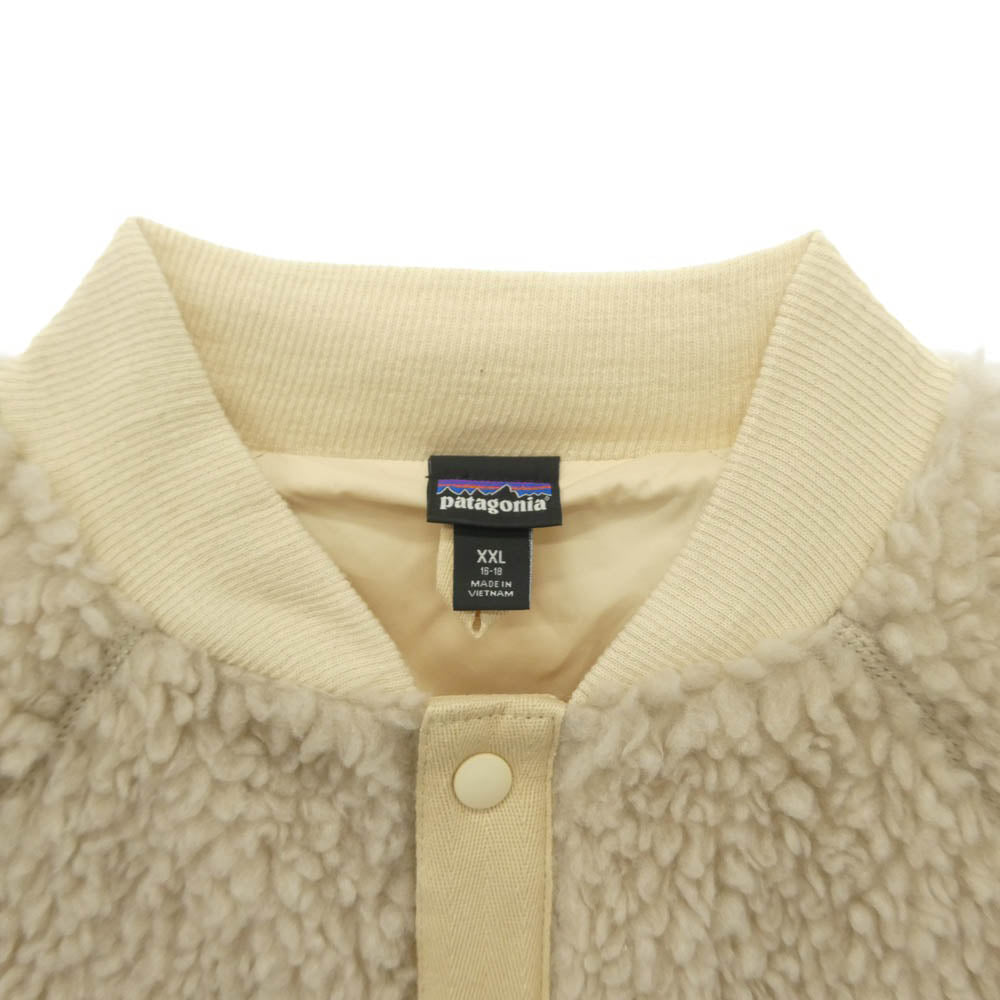 patagonia パタゴニア 21AW 65415FA21 Retro X Bomber Jacket レトロ X ボンバー フリース ボア ジャケット オフホワイト系 XXL【中古】