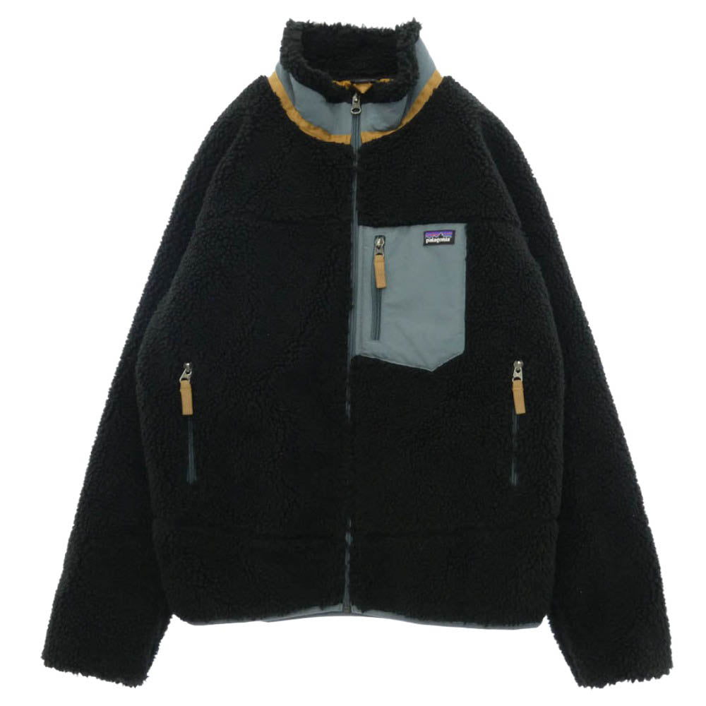 patagonia パタゴニア 24AW 65625FA24 Kids Retro X Jacket キッズ レトロ X フリース ボア ジャケット ブラック系 XXL【中古】