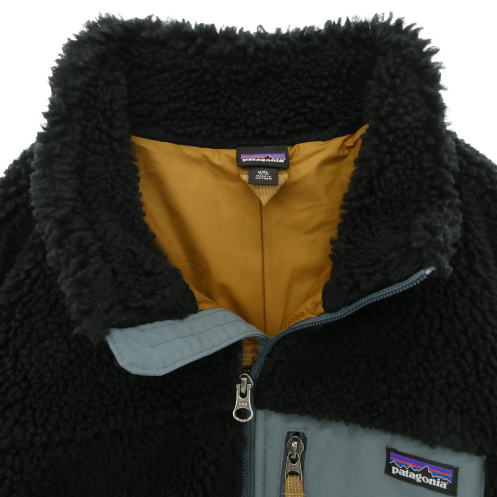 patagonia パタゴニア 24AW 65625FA24 Kids Retro X Jacket キッズ レトロ X フリース ボア ジャケット ブラック系 XXL【中古】