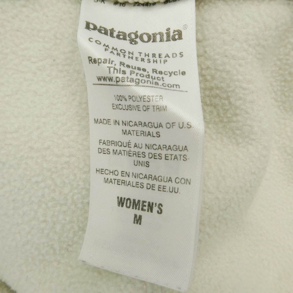 patagonia パタゴニア 15AW 25455FA15 Womens Lightweight Synchilla Snap T ウィメンズ ライトウェイト シンチラ スナップ プルオーバー フリース スウェット ベージュ系 オフホワイト系 M【中古】