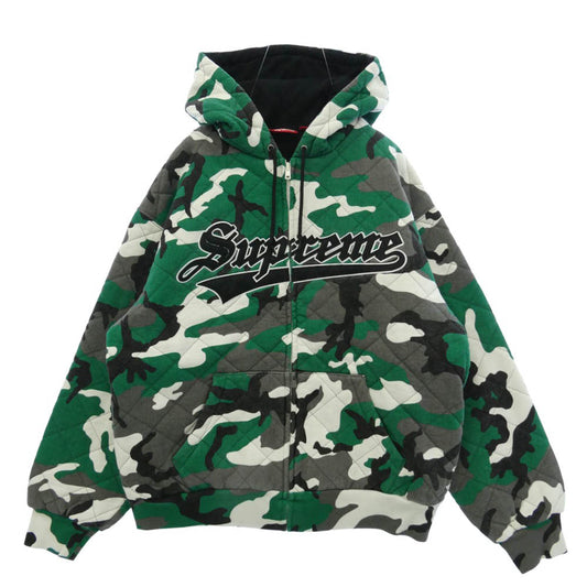 Supreme シュプリーム 25AW Quilted Zip Up Hooded Sweatshirt キルティング ジップアップ フーデッド スウェットシャツ ジップパーカー フーディー マルチカラー系 M【中古】