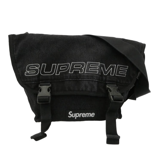 Supreme シュプリーム 25AW Denim Messenger Bag ボックスロゴ デニム メッセンジャー バッグ ブラック系 27×38×19cm【新古品】【未使用】【中古】