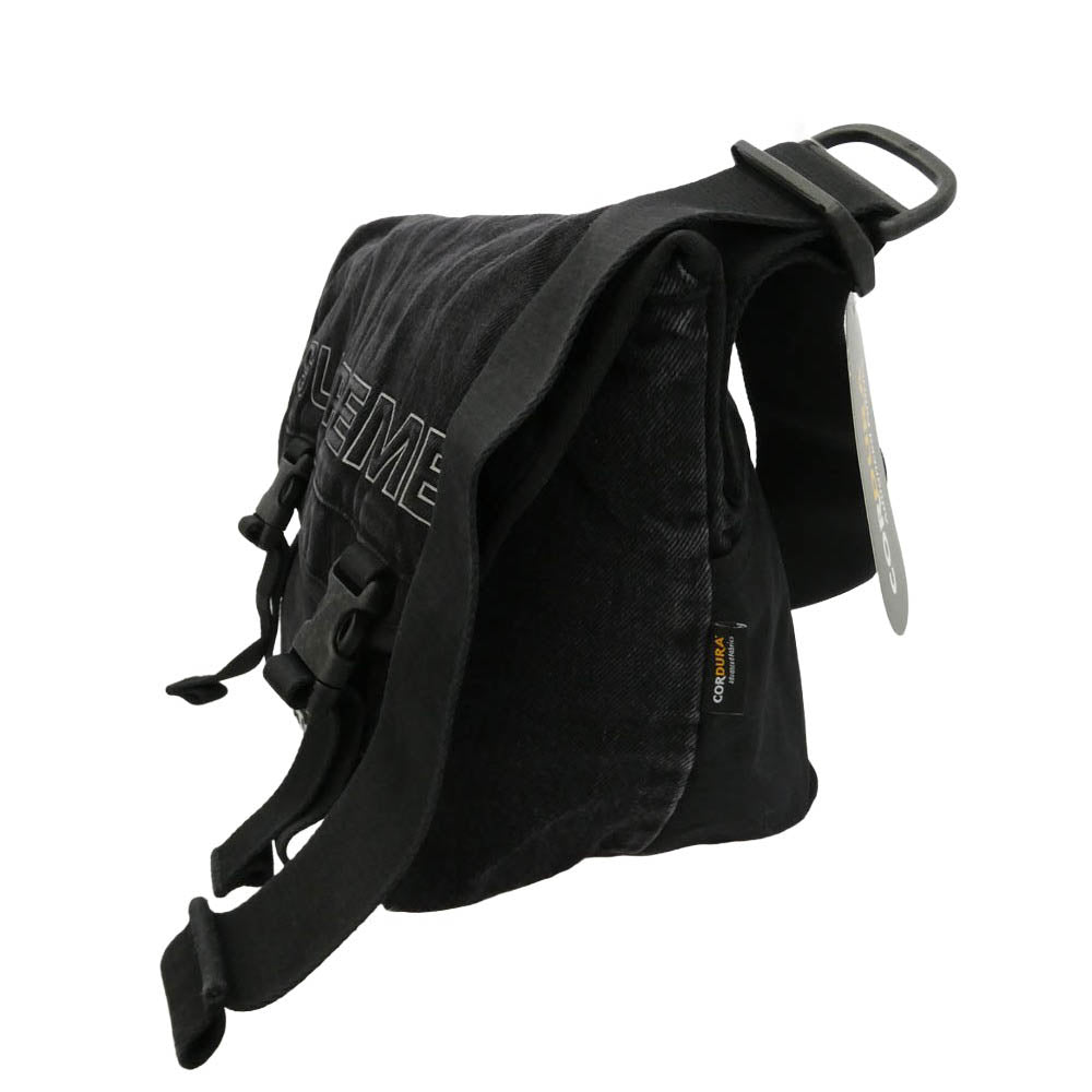 Supreme シュプリーム 25AW Denim Messenger Bag ボックスロゴ デニム メッセンジャー バッグ ブラック系 27×38×19cm【新古品】【未使用】【中古】