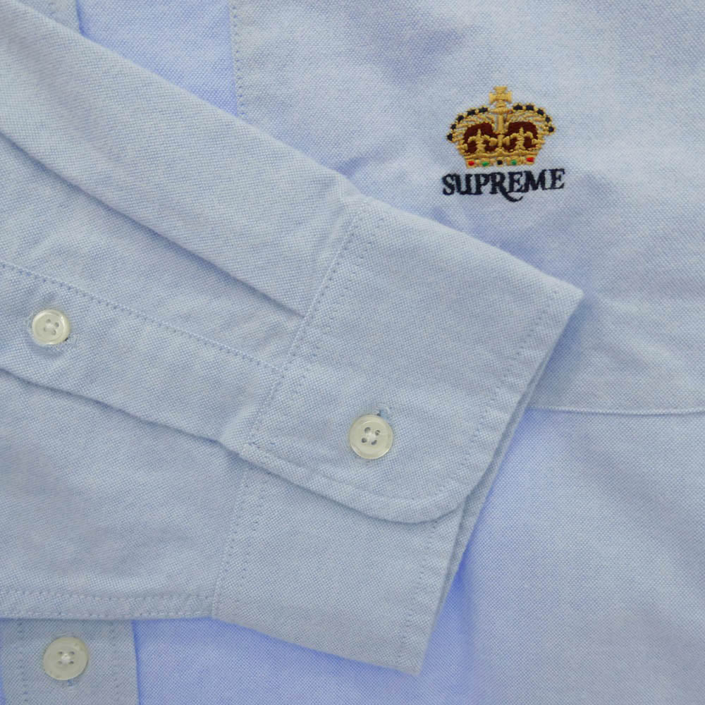 Supreme シュプリーム 25AW Loose Fit Flannel Oxford Shirt ルーズフィット フランネル オックス フォード 長袖シャツ ライトブルー系 L【新古品】【未使用】【中古】