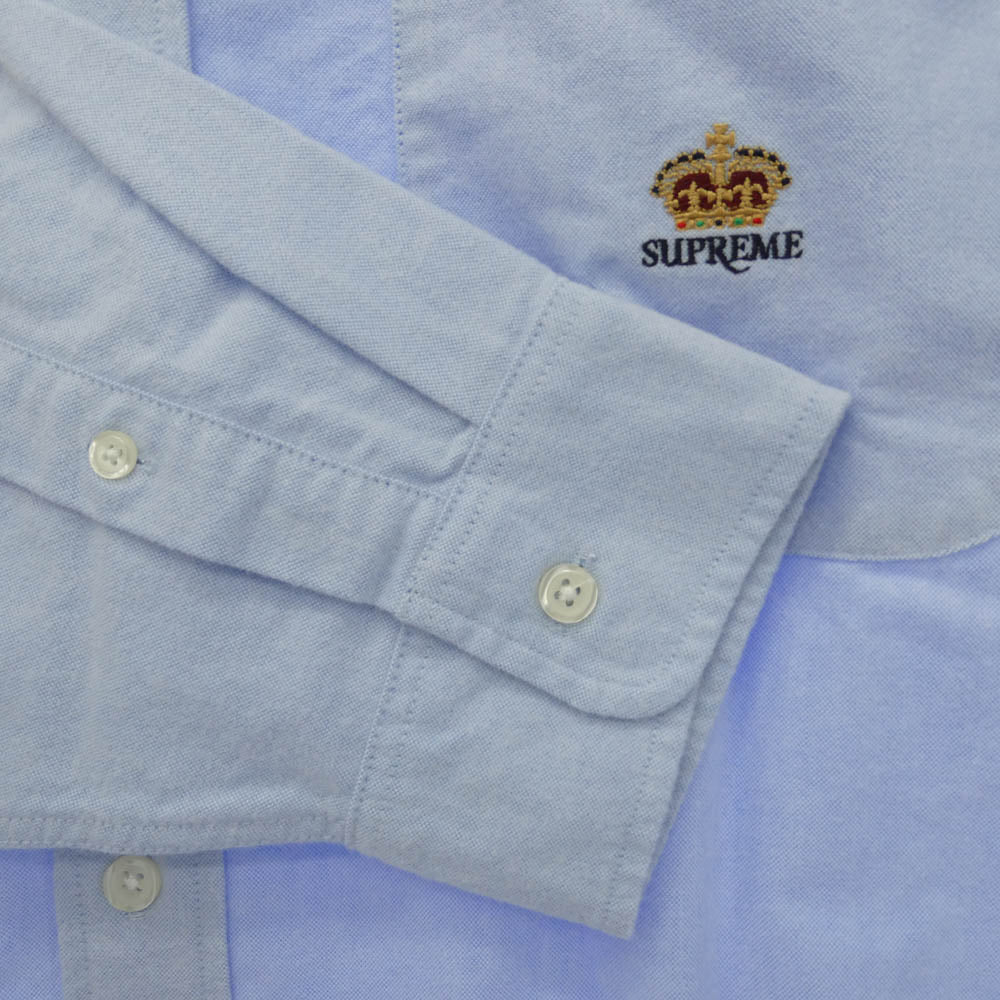Supreme シュプリーム 25AW Loose Fit Flannel Oxford Shirt ルーズフィット フランネル オックス フォード 長袖シャツ ライトブルー系 L【新古品】【未使用】【中古】