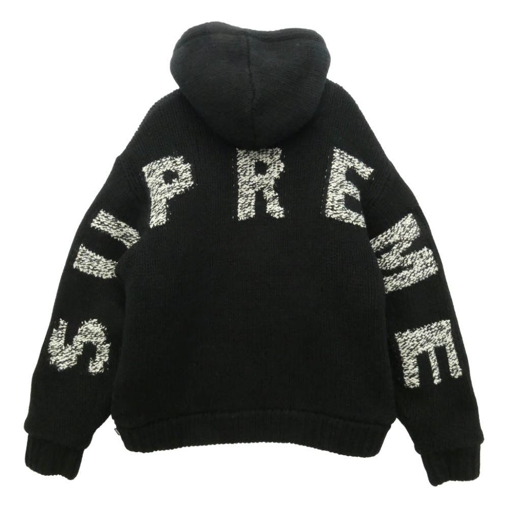 Supreme シュプリーム 25AW Faux Shearling Lined Zip Up Hooded Sweater ジップアップ ニット パーカー ブラック系 L【新古品】【未使用】【中古】