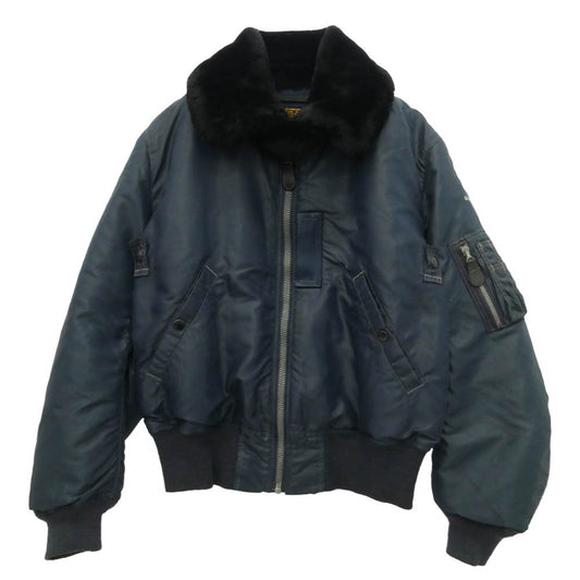 Buzz Rickson's バズリクソンズ M13657 M品番 B-15C 襟ボア フライト ミリタリー ジャケット ネイビー系 38【中古】