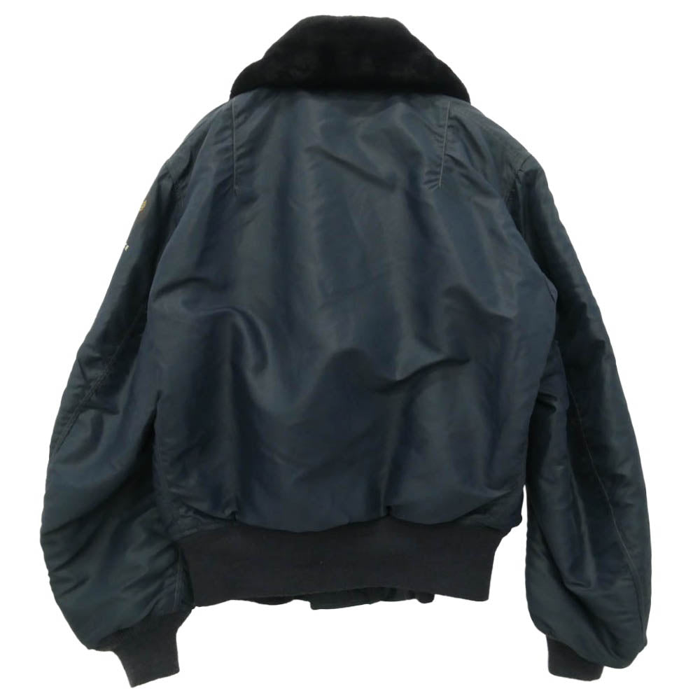 Buzz Rickson's バズリクソンズ M13657 M品番 B-15C 襟ボア フライト ミリタリー ジャケット ネイビー系 38【中古】