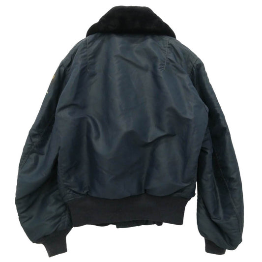 Buzz Rickson's バズリクソンズ M13657 M品番 B-15C 襟ボア フライト ミリタリー ジャケット ネイビー系 38【中古】