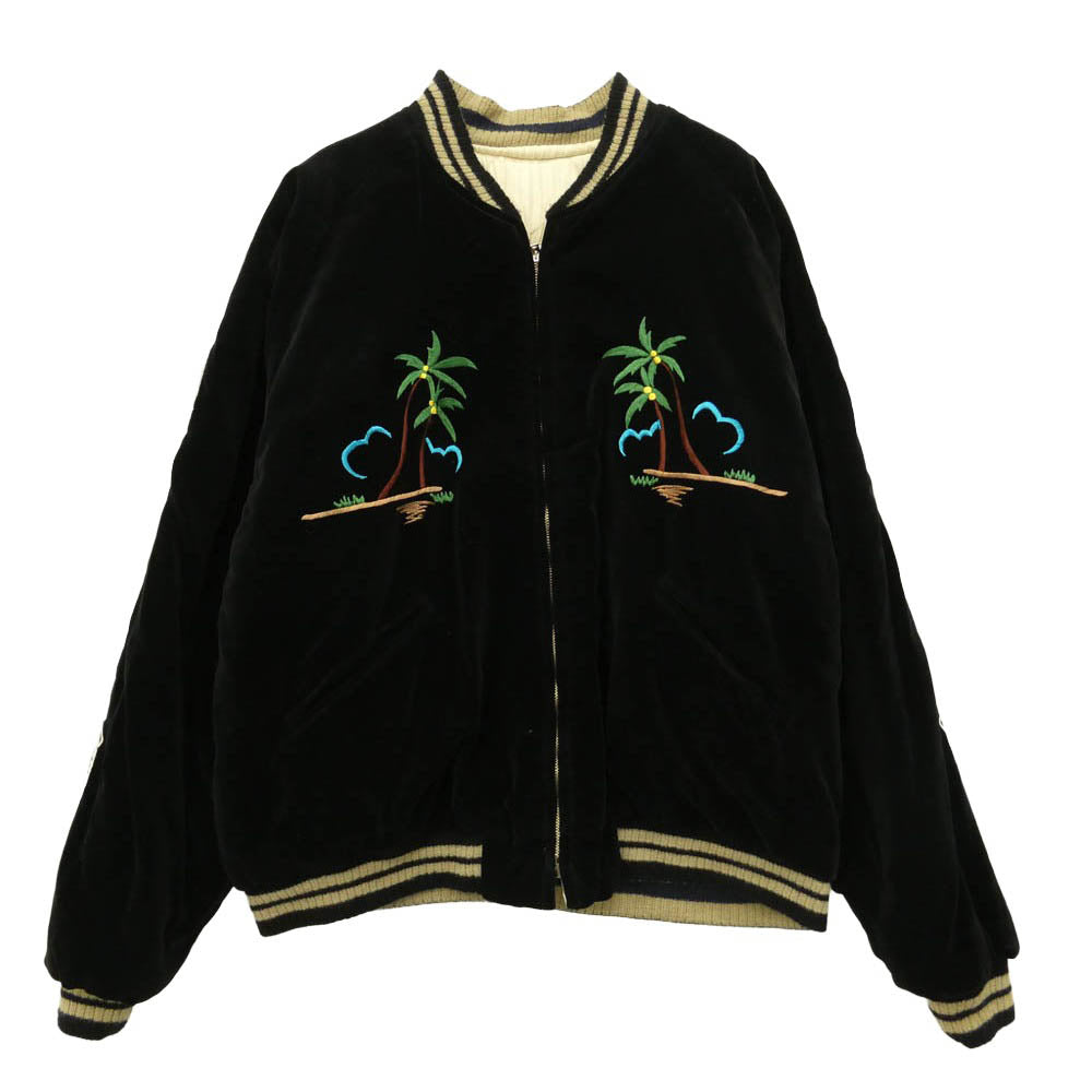TAILOR TOYO テイラー東洋 TT11002 COLLECTERS SELECTION LIMITED EDITION SOUVENIR JACKET 港商 40周年 ベロア リバーシブル スーベニア ジャケット ブラック系 ベージュ系 ブルー系 大【中古】