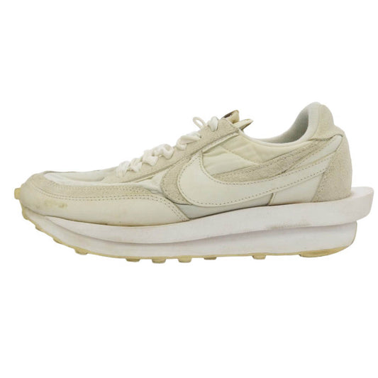 NIKE ナイキ Sacai サカイ BV0073-101 × sacai LDV Waffle Triple White サカイ ワッフル トリプルホワイト ローカット スニーカー オフホワイト系 ベージュ系 26.5cm【中古】