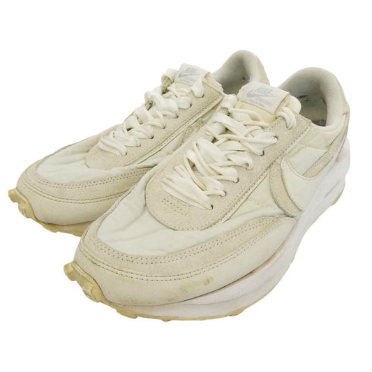 NIKE ナイキ Sacai サカイ BV0073-101 × sacai LDV Waffle Triple White サカイ ワッフル トリプルホワイト ローカット スニーカー オフホワイト系 ベージュ系 26.5cm【中古】