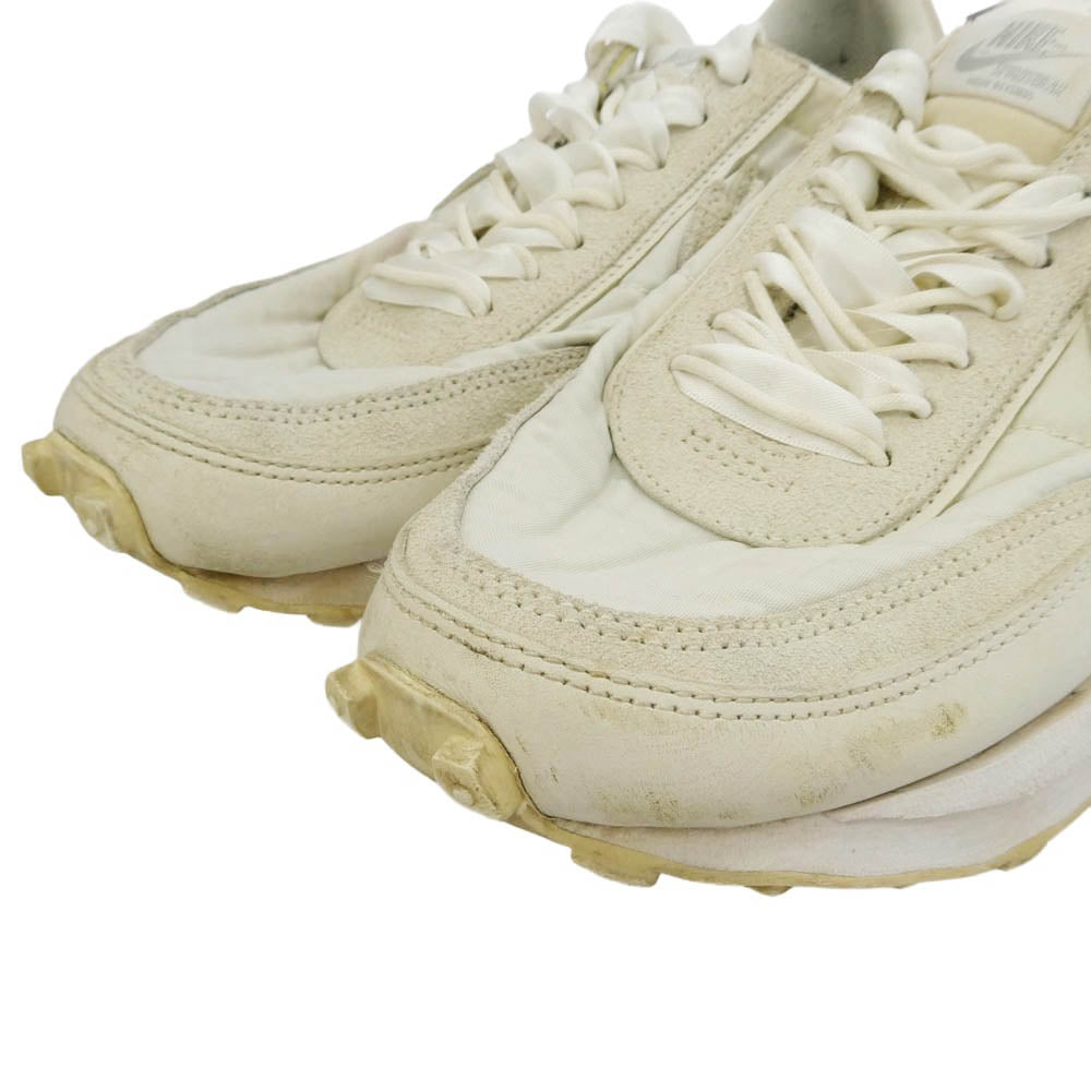 NIKE ナイキ Sacai サカイ BV0073-101 × sacai LDV Waffle Triple White サカイ ワッフル トリプルホワイト ローカット スニーカー オフホワイト系 ベージュ系 26.5cm【中古】
