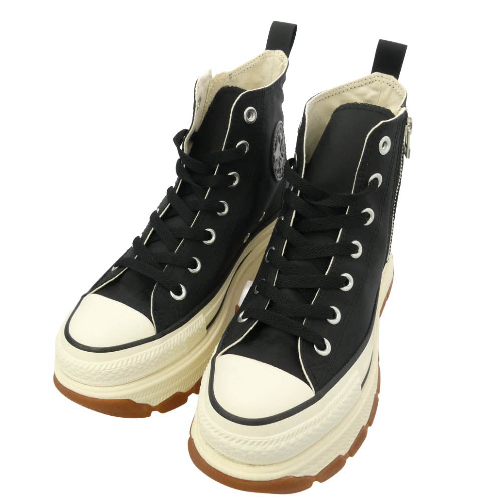 CONVERSE コンバース 1SF084 ALL STAR TREKWAVE NL Z HI オールスター トレックウエーブ ハイカットスニーカー オフホワイト系 ブラック系 24cm【極上美品】【中古】