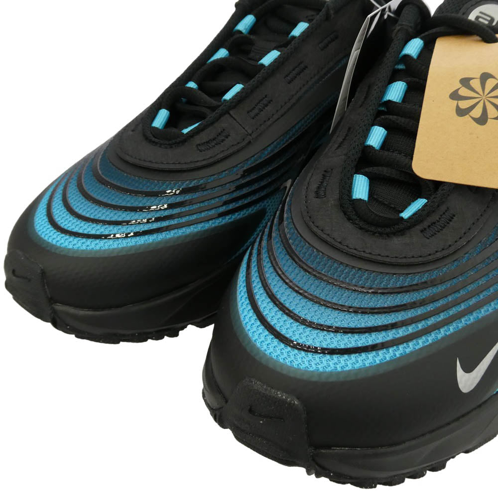 NIKE ナイキ IR0819-014 AIR MAX FIRE エアマックス ファイア ブラック ガンマブルー ローカットスニーカー ブラック系 ライトブルー系 26cm【新古品】【未使用】【中古】