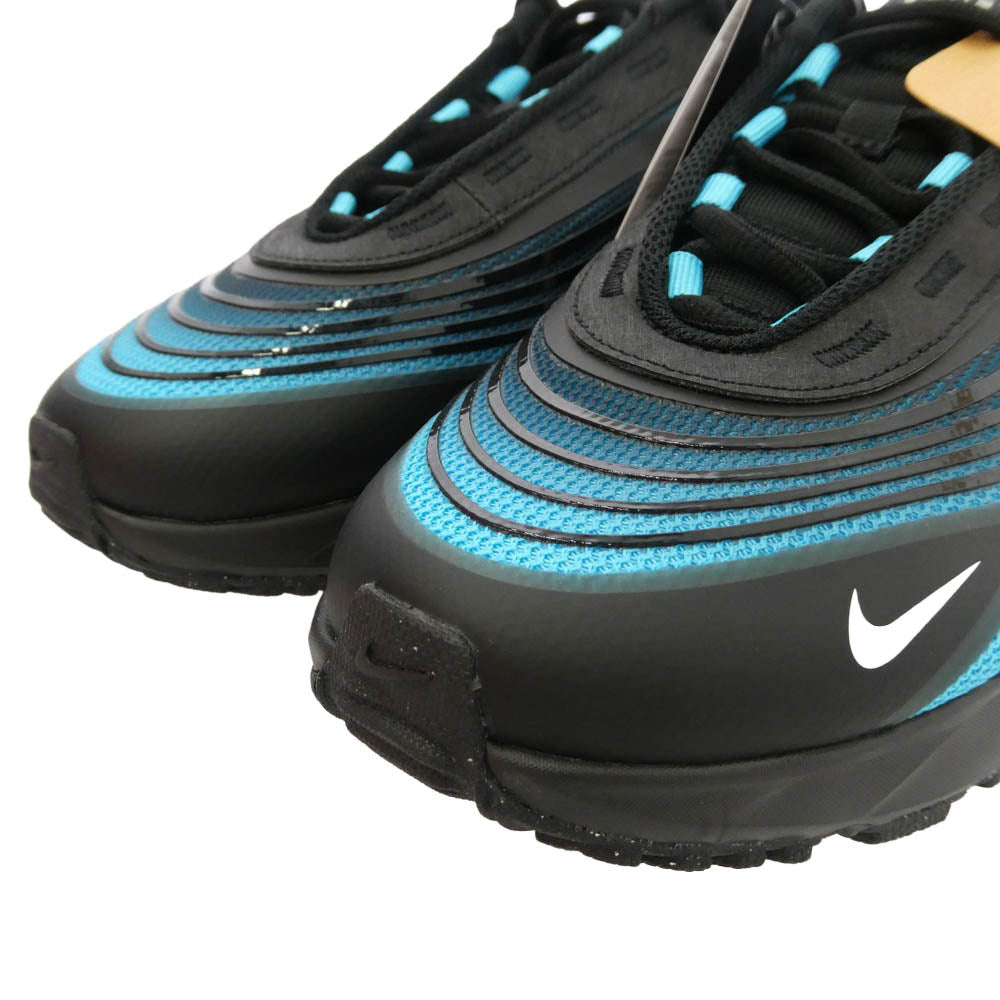 NIKE ナイキ IR0819-014 AIR MAX FIRE エアマックス ファイア ブラック ガンマブルー ローカットスニーカー ブラック系 ライトブルー系 26.5cm【新古品】【未使用】【中古】