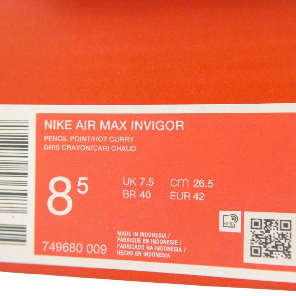 NIKE ナイキ 749680-009 AIR MAX INVIGOR PEMCIL POINT エアマックス インヴィガー ローカットスニーカー マルチカラー系 26.5cm【新古品】【未使用】【中古】
