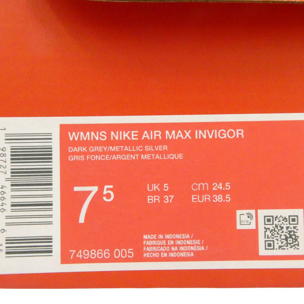 NIKE ナイキ 749866-005 WMNS AIRMAX INVIGOR DARKGREY ウィメンズ エアマックス インビガー ローカットスニーカー マルチカラー系 24.5cm【新古品】【未使用】【中古】