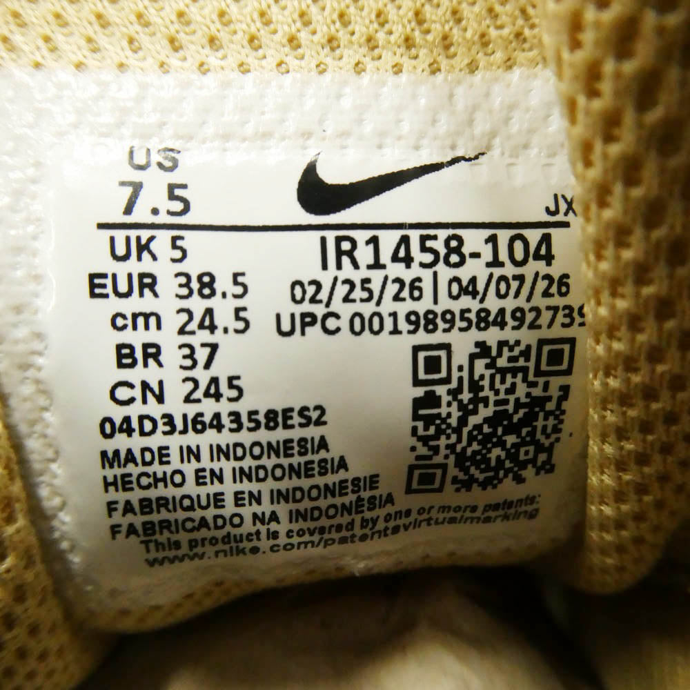 NIKE ナイキ IR1458-104 W REAX 8 NSW SL ウィメンズ リアックス ローカットスニーカー ベージュ系 ゴールド系 24.5cm【新古品】【未使用】【中古】