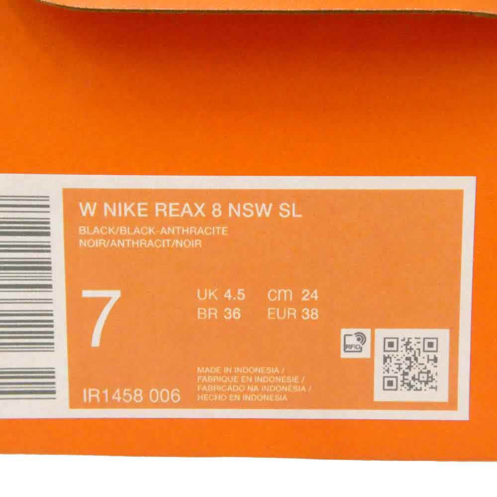 NIKE ナイキ IR1458-006 Women's Reax 8 NSW SL Black ウィメンズ リアックス 8 ブラック ローカットスニーカー ブラック系 24cm【新古品】【未使用】【中古】