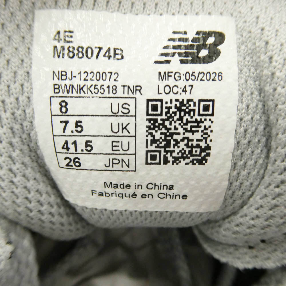 NEW BALANCE ニューバランス M88074B 880 Black ブラック ローカットスニーカー ブラック系 マルチカラー系 26cm【新古品】【未使用】【中古】