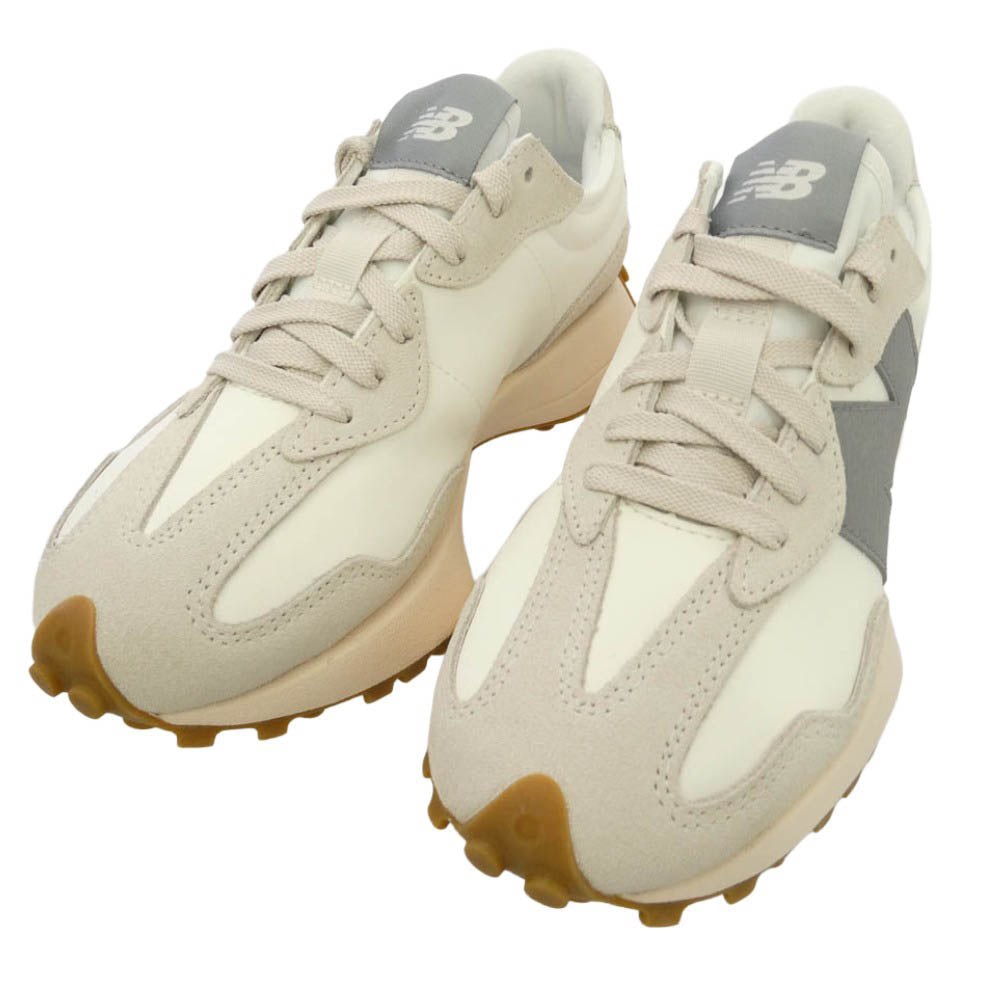 NEW BALANCE ニューバランス U327LT 327 White Grey ホワイト グレー ローカットスニーカー マルチカラー系 23cm【新古品】【未使用】【中古】