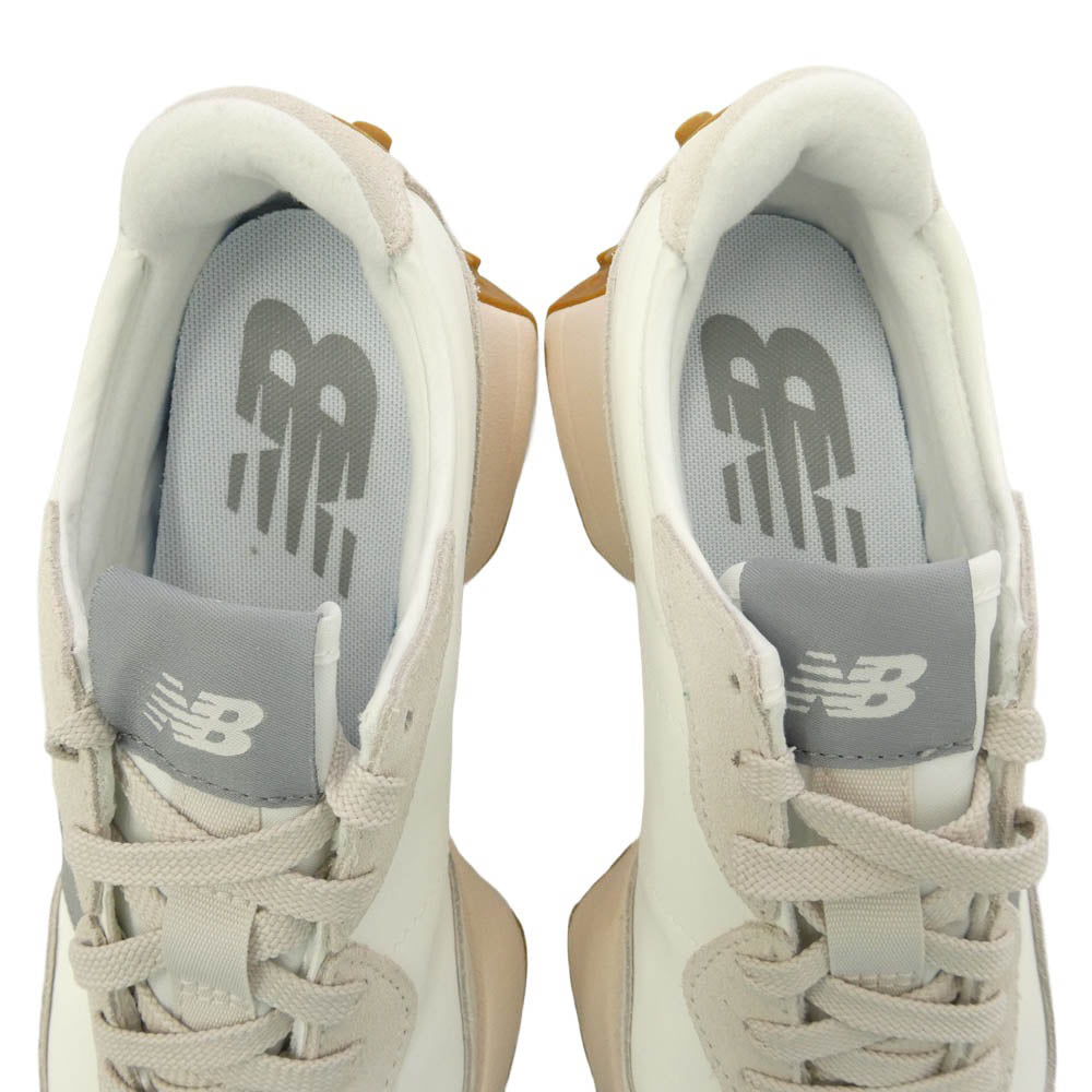 NEW BALANCE ニューバランス U327LT 327 White Grey ホワイト グレー ローカットスニーカー マルチカラー系 23cm【新古品】【未使用】【中古】
