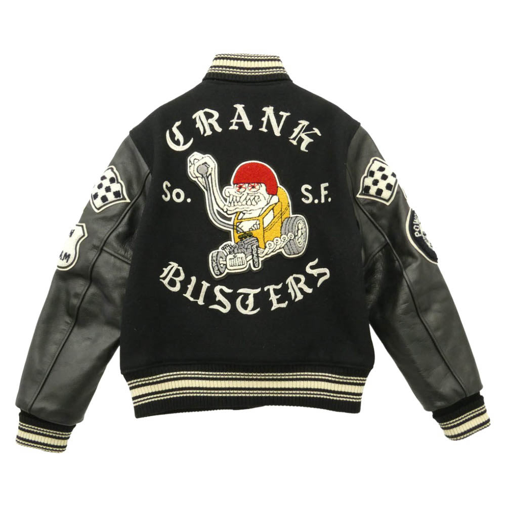 WHITESVILLE ホワイツビル WV11375 AWARD JACKET CRANK BUSTERS アワードジャケット フルデコ スタジャン ブラック系 38【中古】