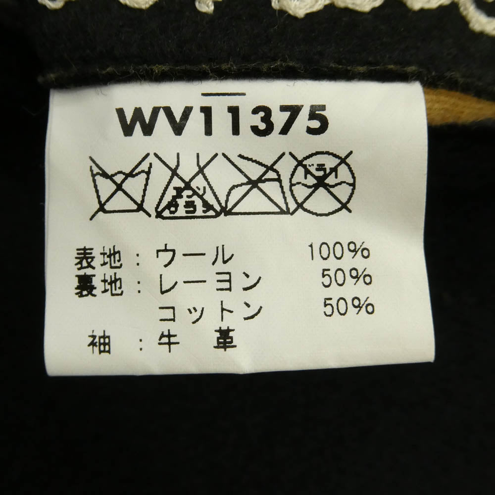 WHITESVILLE ホワイツビル WV11375 AWARD JACKET CRANK BUSTERS アワードジャケット フルデコ スタジャン ブラック系 38【中古】