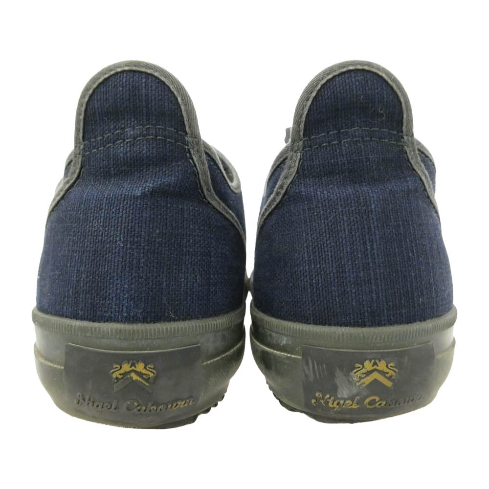 Nigel Cabourn ナイジェルケーボン ARMY TRAINERS アーミー トレーナー キャンバス ローカット スニーカー ネイビー ブラック系 9 1/2【中古】