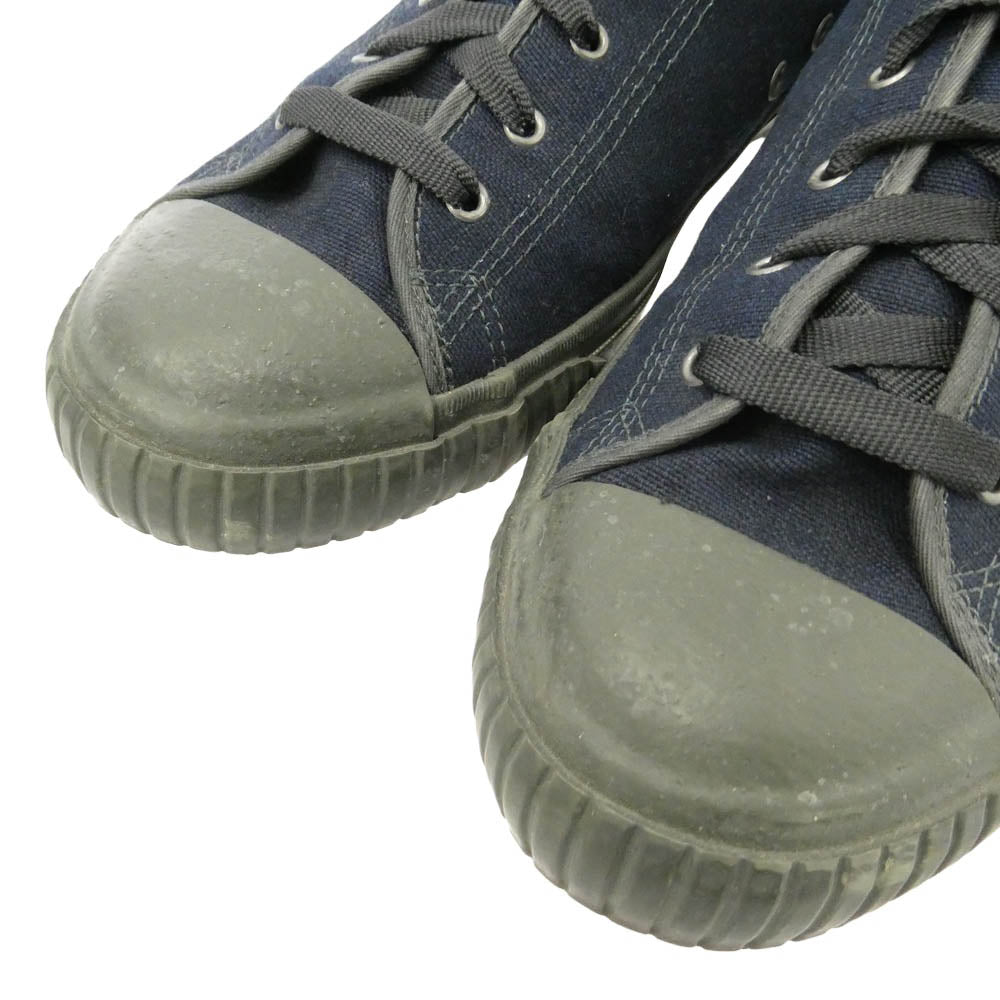 Nigel Cabourn ナイジェルケーボン ARMY TRAINERS アーミー トレーナー キャンバス ローカット スニーカー ネイビー ブラック系 9 1/2【中古】
