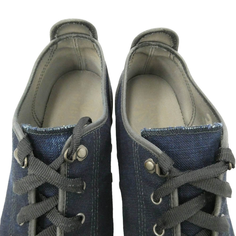 Nigel Cabourn ナイジェルケーボン ARMY TRAINERS アーミー トレーナー キャンバス ローカット スニーカー ネイビー ブラック系 9 1/2【中古】