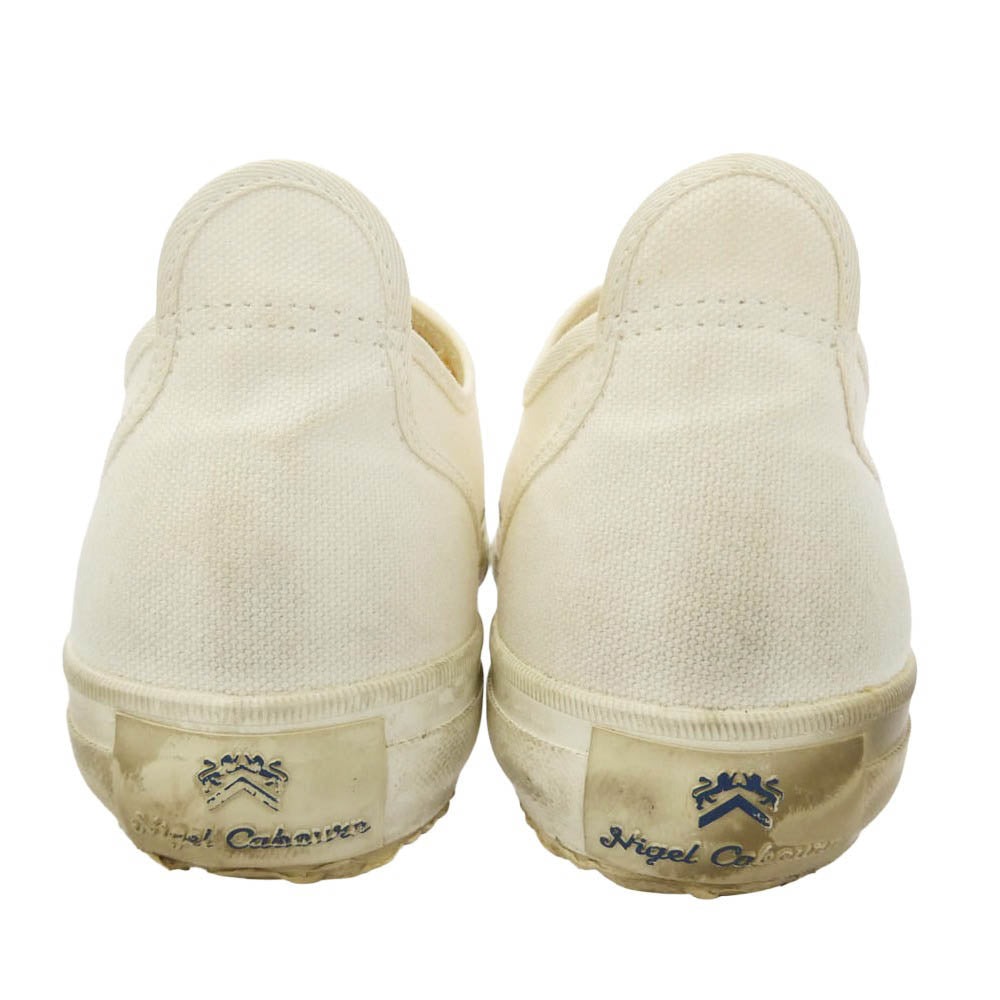 Nigel Cabourn ナイジェルケーボン ARMY TRAINERS アーミー トレーナー キャンバス ローカット スニーカー ホワイト オフホワイト系 8 1/2【中古】